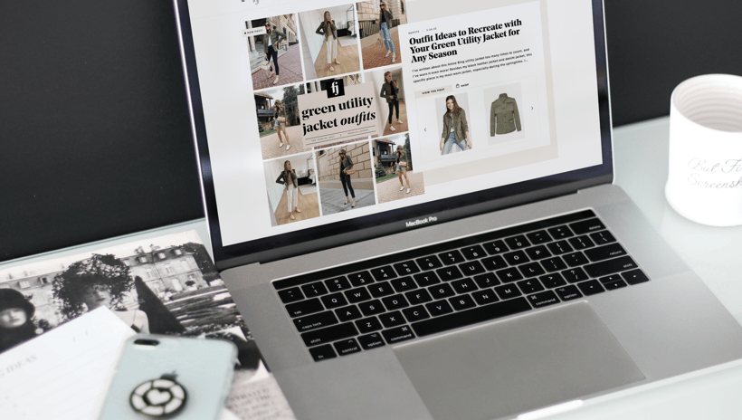 Laptop with Creator's blog