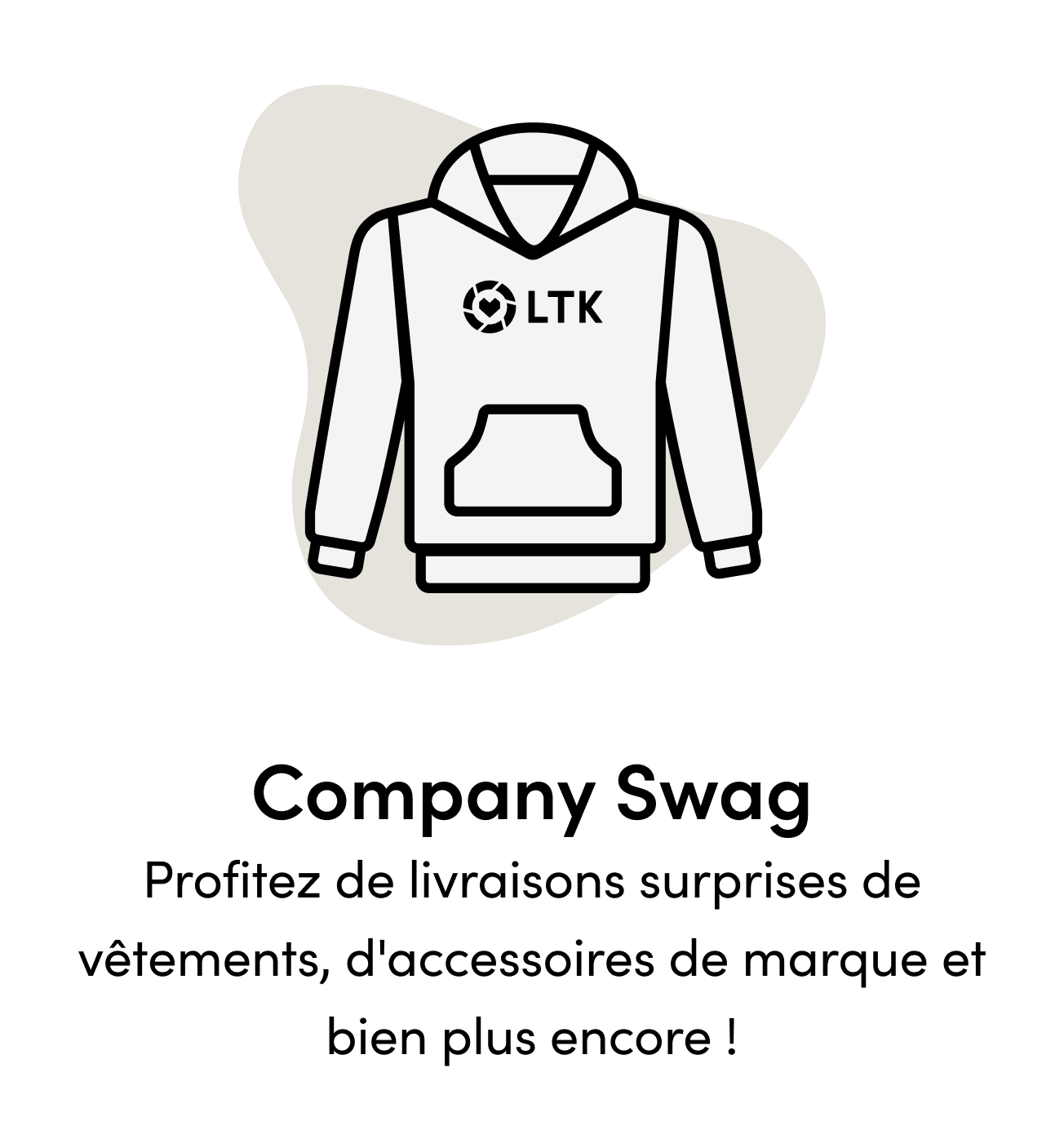Company Swag Profitez de livraisons surprises de vêtements, d'accessoires de marque et bien plus encore !